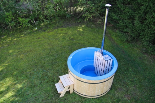 Fiberglass hot tub