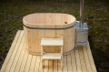 2 seat ofuro wooden hot tub