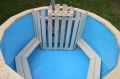 Polypropylene wooden hot tub with seats (bench)